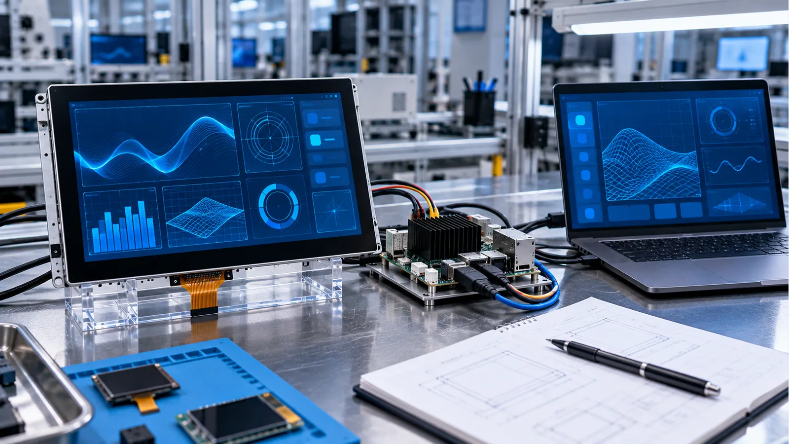 Illustrative generic display assembly and host connections under review