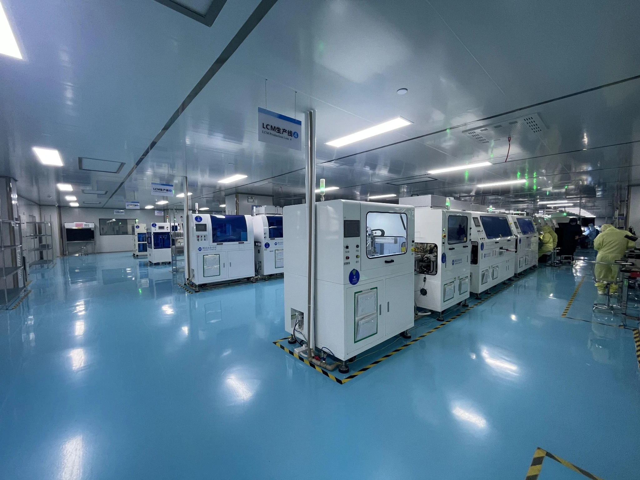 LCM production line in a clean workshop