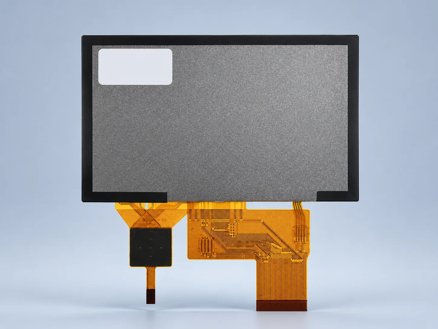 Rear view of DS-T043BPSA-02CP TFT LCD module with backplate and FPC