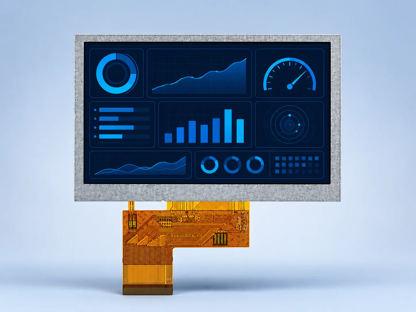 DS-T043BWSWA-02 4.3-inch 800×480 IPS wide-temperature industrial TFT LCD, 900 nits