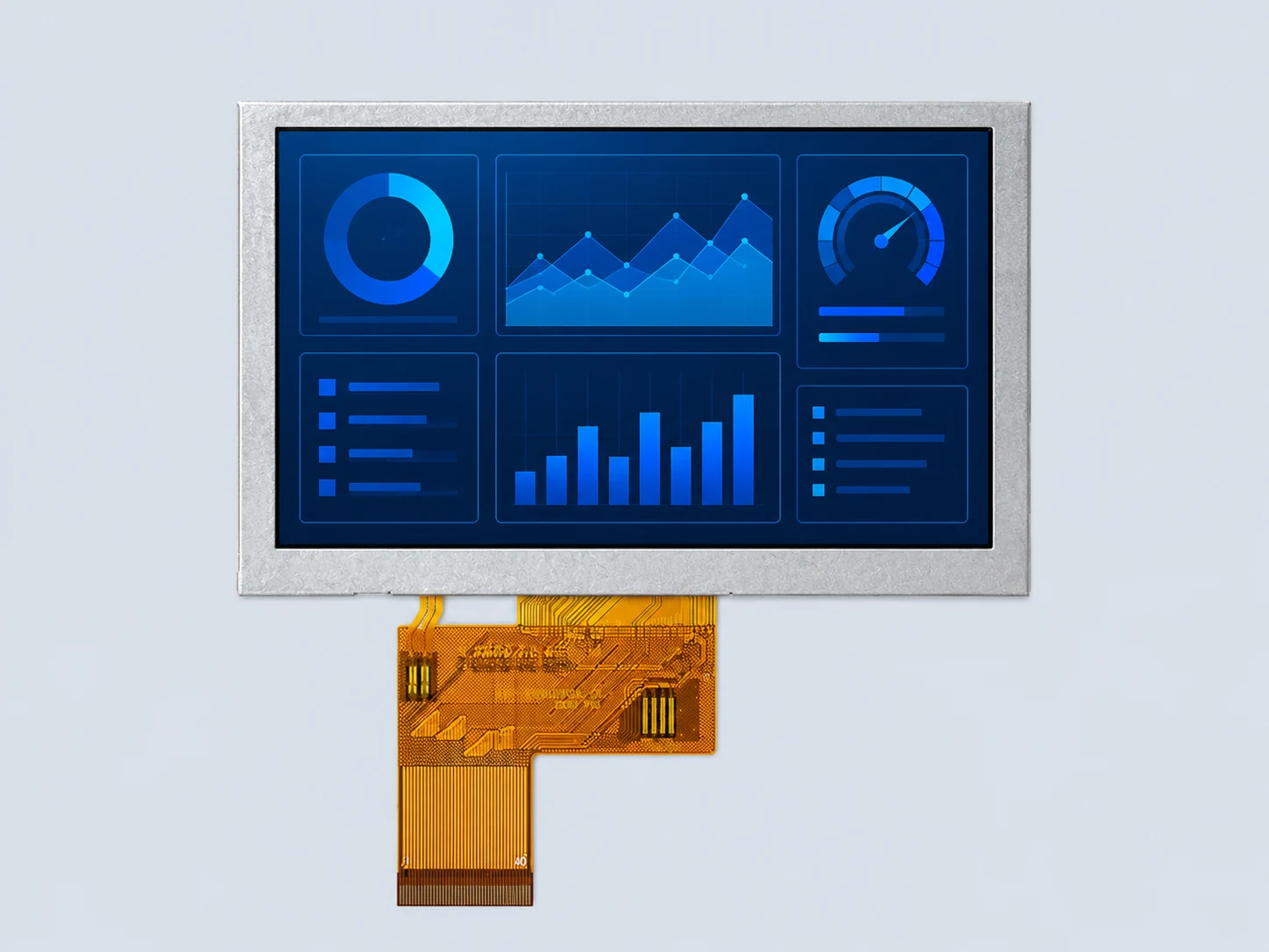 DS-T050BWSA-02 5-inch 800×480 IPS high-brightness industrial TFT LCD display, 1000 nits
