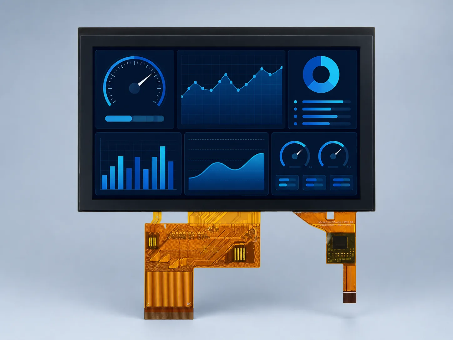 DS-T050BWSA-02CP 5 inch 800×480 IPS TFT LCD with PCAP, optical bonding and complete FPC routing