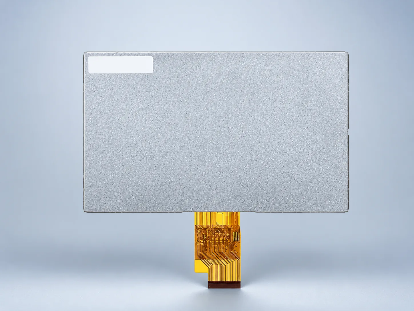Rear view of DS-T070BAHA-02 showing the metal backplate and FPC
