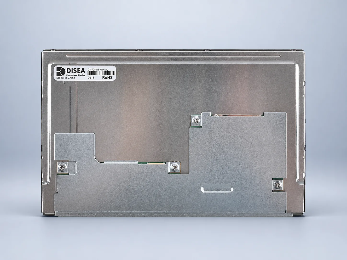 Rear view of DS-T070SWHWA-01 showing the complete metal backplate