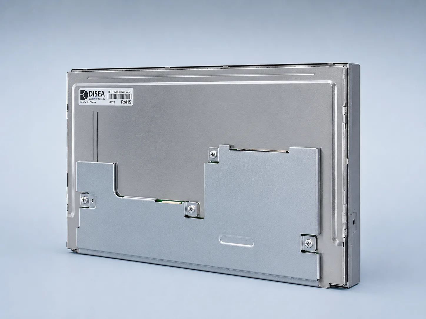 Angled rear structure detail of DS-T070SWHWA-01 7-inch TFT LCD module