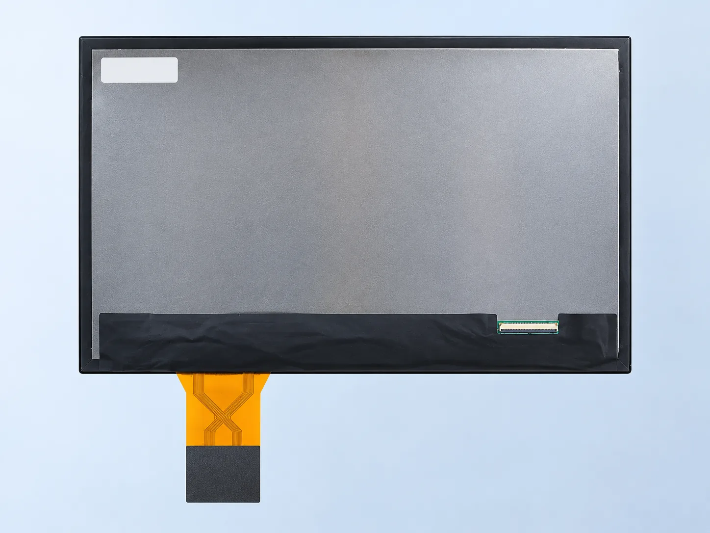 Rear reference view of DS-T101BFHA-01CP showing the metal backplate and FPC assembly