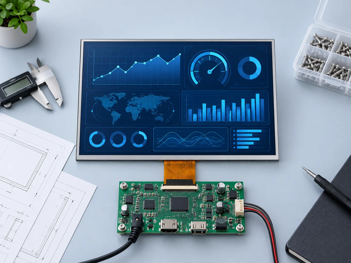 Engineering workbench reference for DS-T101HIEWA-01 10.1-inch industrial TFT LCD
