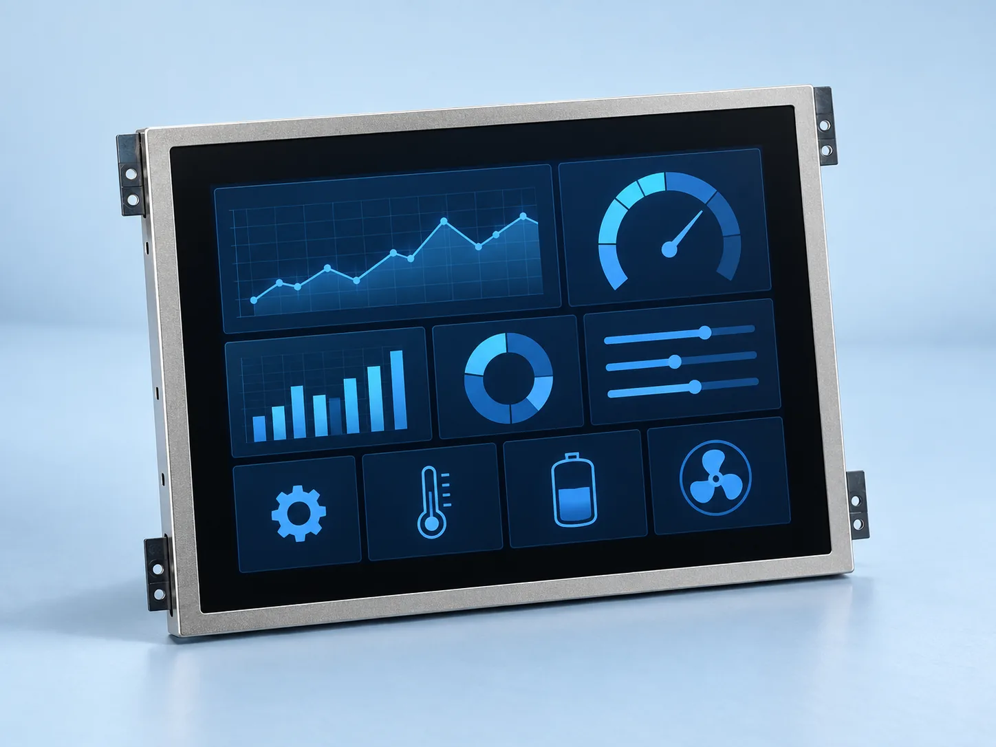 Angled reference view of DS-T104QXHA-03 10.4-inch industrial TFT LCD