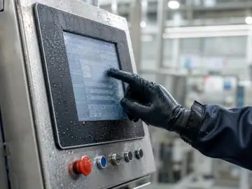 Industrial touch display with glove operation